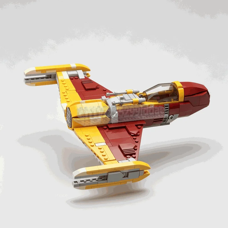 512Parts Starfighter Modifications MOC Creative Building Blocks Model DIY Assembly Puzzle Sci Fi Space Vehicle Toy Gift Bricks
