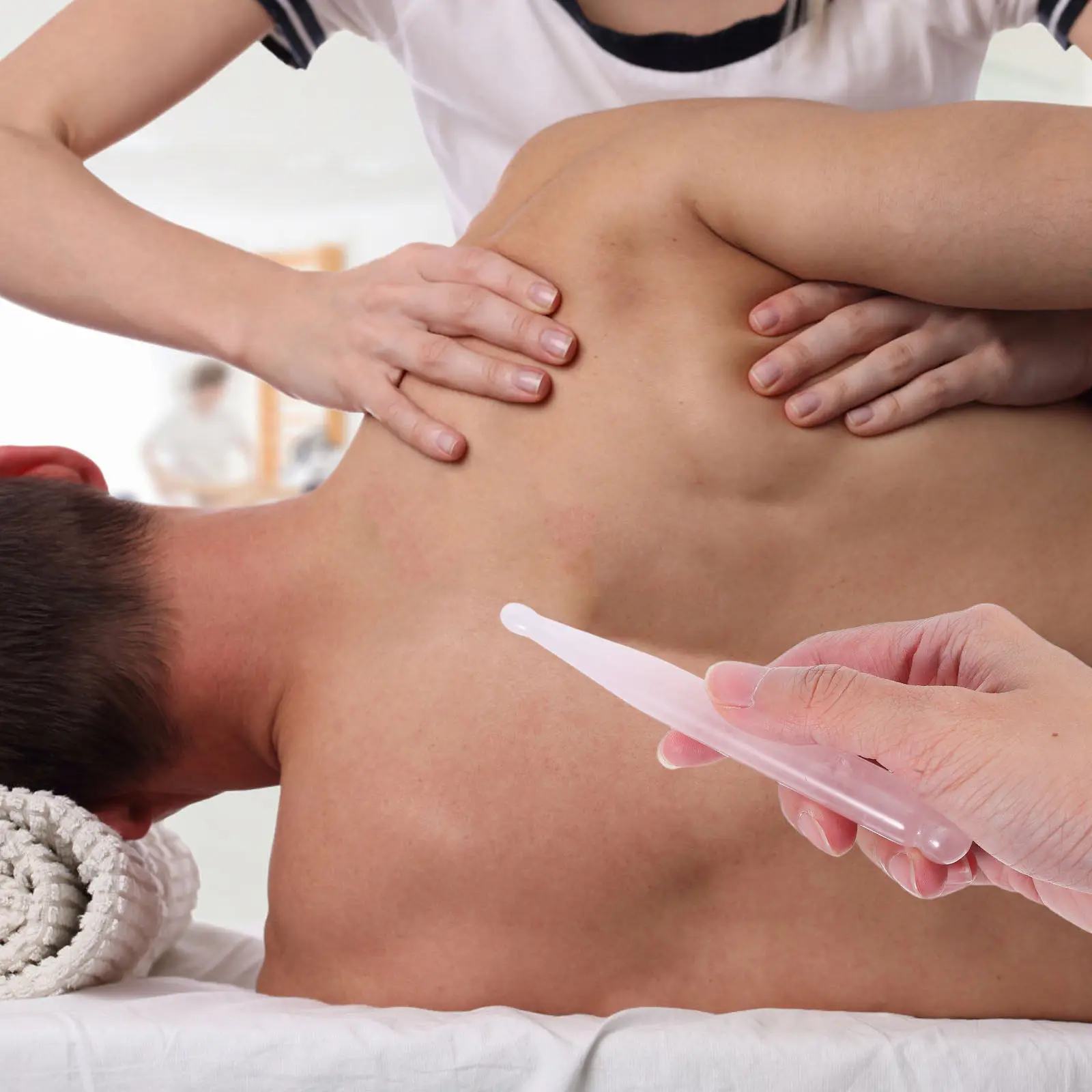 

Массажная палочка из розового кварца, портативный инструмент для гуаша, массажер для лица и шеи, средство для снятия мышечного напряжения, массажная палочка из розового кварца