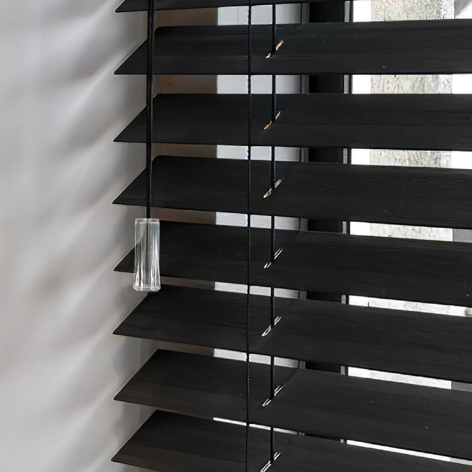 

6Pcs Plastic Curtain Tassels Clear 34x125mm Decorative Cord Knobs for Roman Shades Window Blinds Drapery Weighted Pull Ends