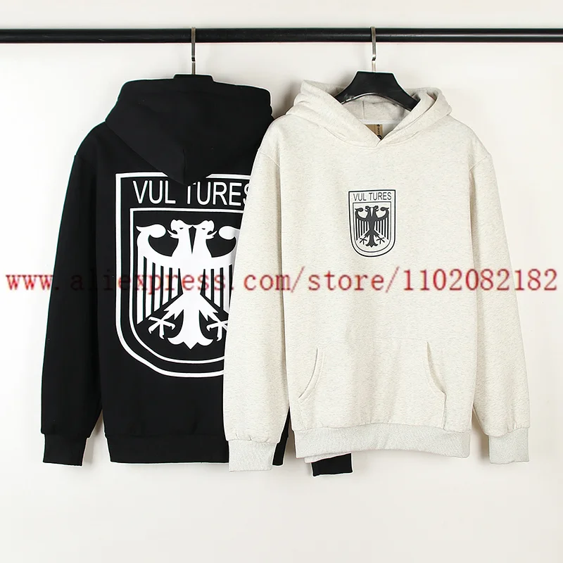 

High Street Kanye West Hoodie Men Women Ultimate Grey Fleece Pullover Hooded Top