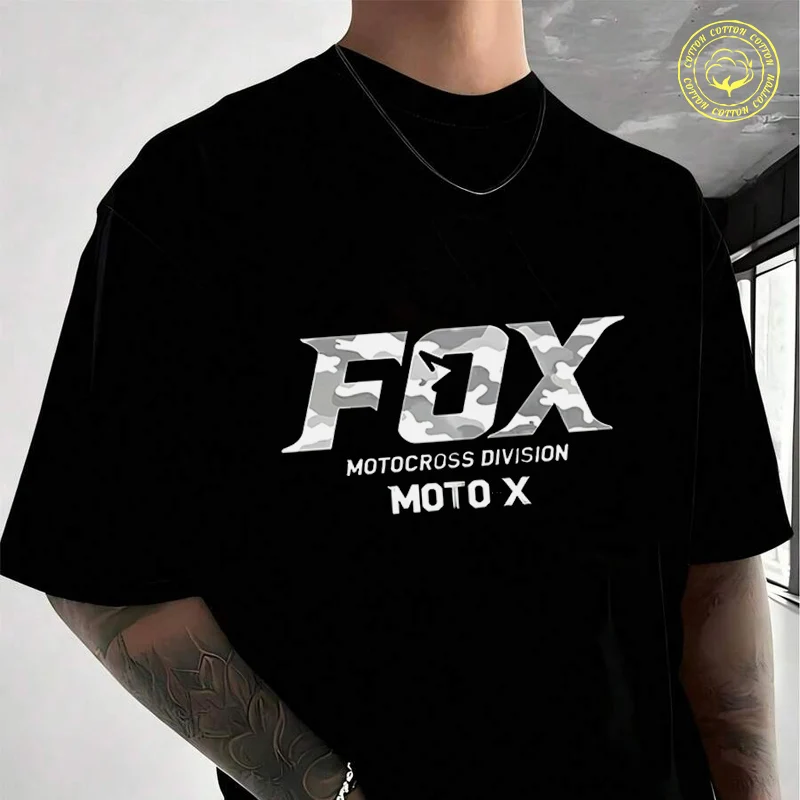 

Men's Moto T-Shirt FOX MOTO-X Lettering Design Fashion Casual Street Style Suitable For Travel And Sports Tee
