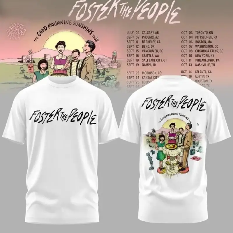 Foster The People The Good Mourning Sunshine Tour 2026 Graphic T-Shirt