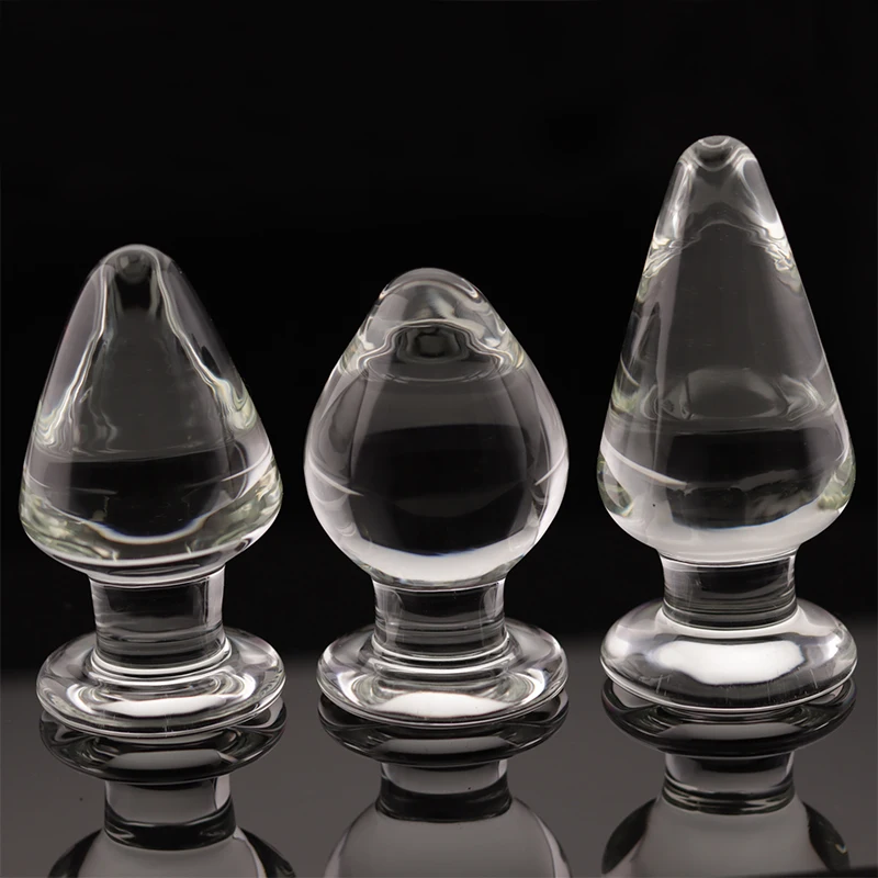 Butt Plug Butt Stimulation Glass Dildo Erotic Toys Buttplug Sex Toys For Men Gay 60mm Thick Glass Anal Plug Sexy Toys for Women