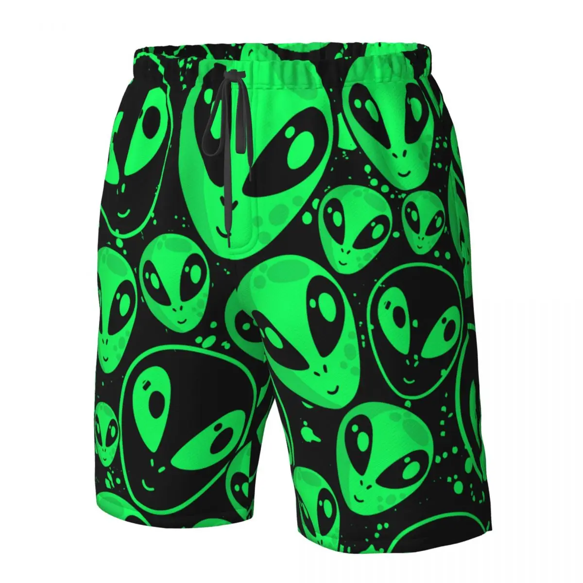 Nieuwe Zomer Heren Shorts Heren Sport Atletische Hardloopsport Fitness Strand Basketbal Jogging Man Losse Korte Broek Groene Alien Ufo