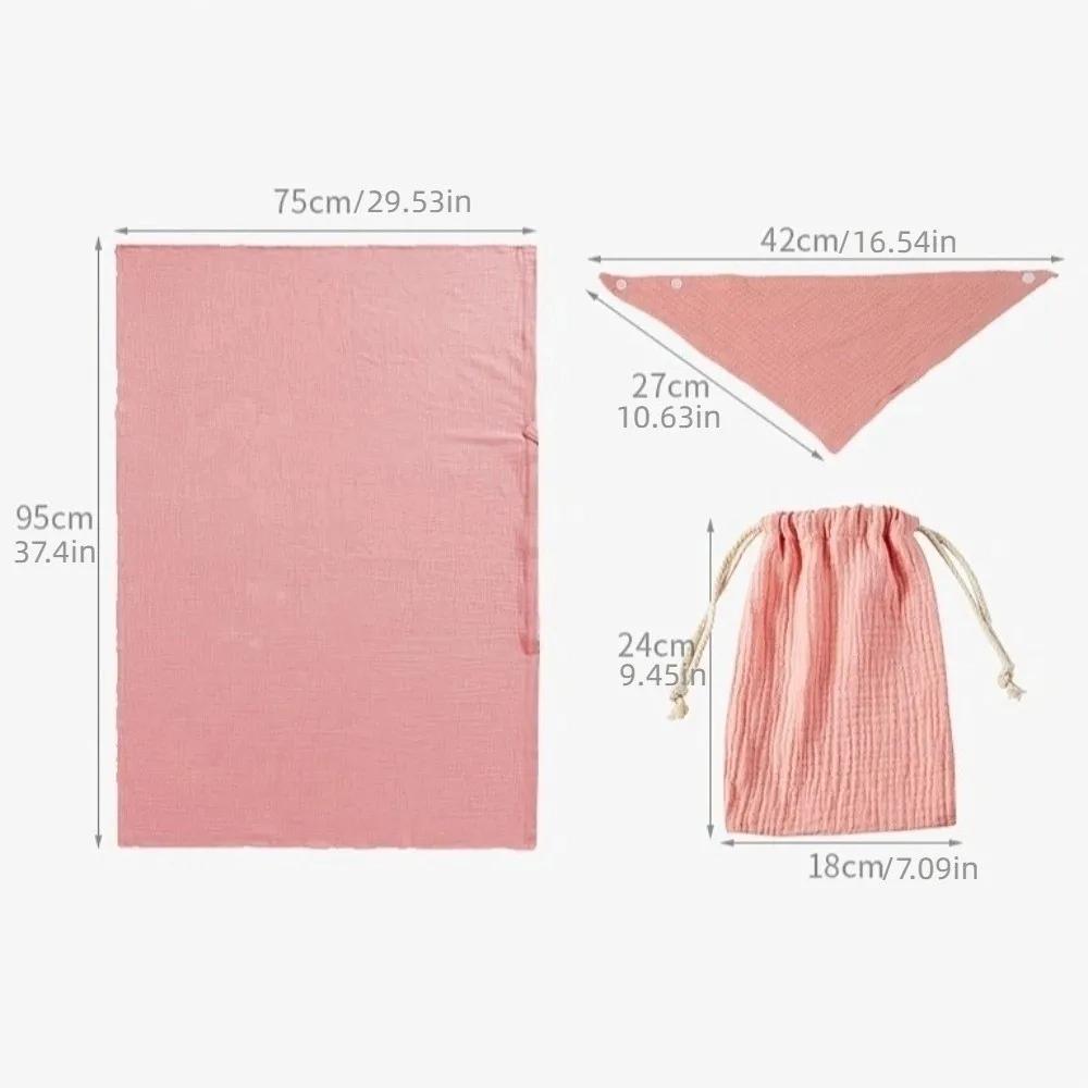 3 ชิ้นผ้าฝ้ายชุดพยาบาล Breathable ปรับผ้าคลุมไหล่ให้นมบุตรสวมใส่ Anti - Exposure Baby Feeding เสื้อผ้าแม่