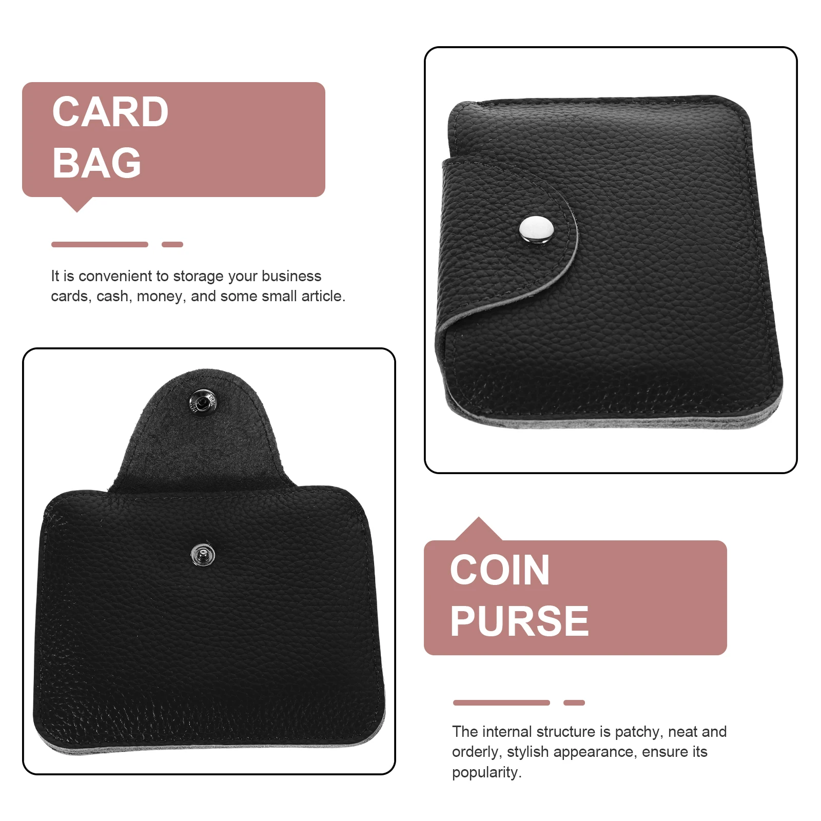 

Men Coin Bag Wear-Resistant Portable Small Money Pouch Large Capacity Card Cash Storage Retro Mini Coin Organizer Wallet