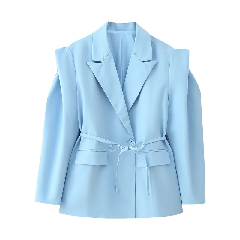 Женские костюмы, новинка 2025, разноцветная свободная куртка с широкими плечами, стильный дизайн, женский повседневный костюм