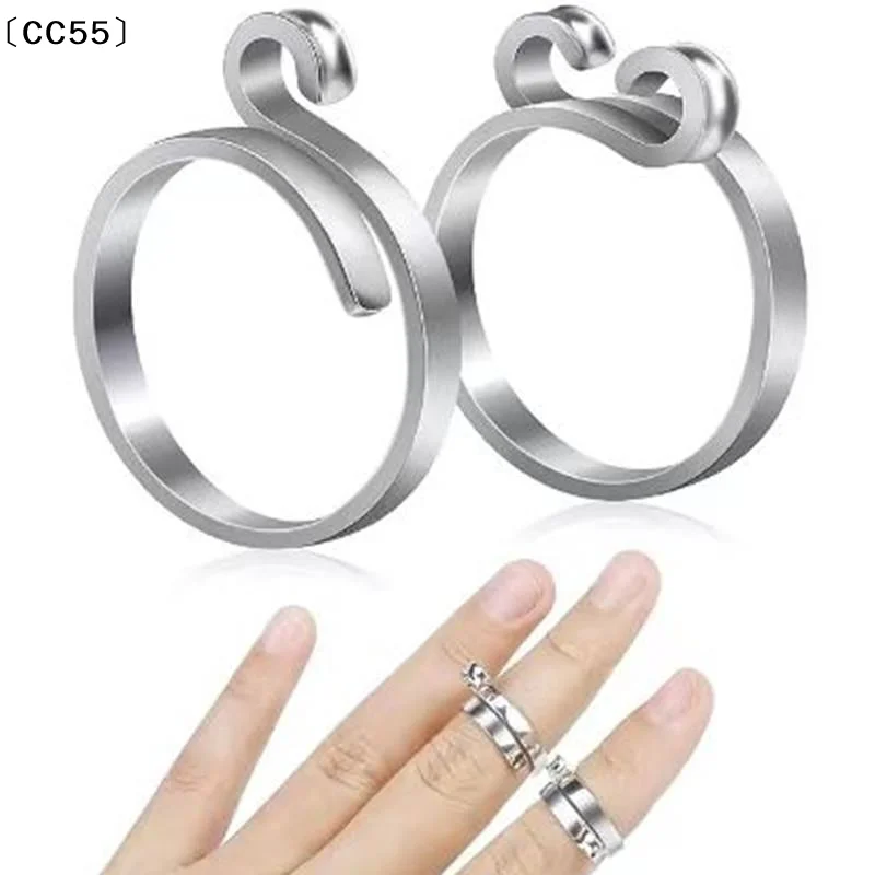 2pcs Adjustable Knitting Crochet Loop Ring Knittied Yarn Guide Finger Faster Holder Thimble Crocheters Thread Ring Sewing 〔CC55〕