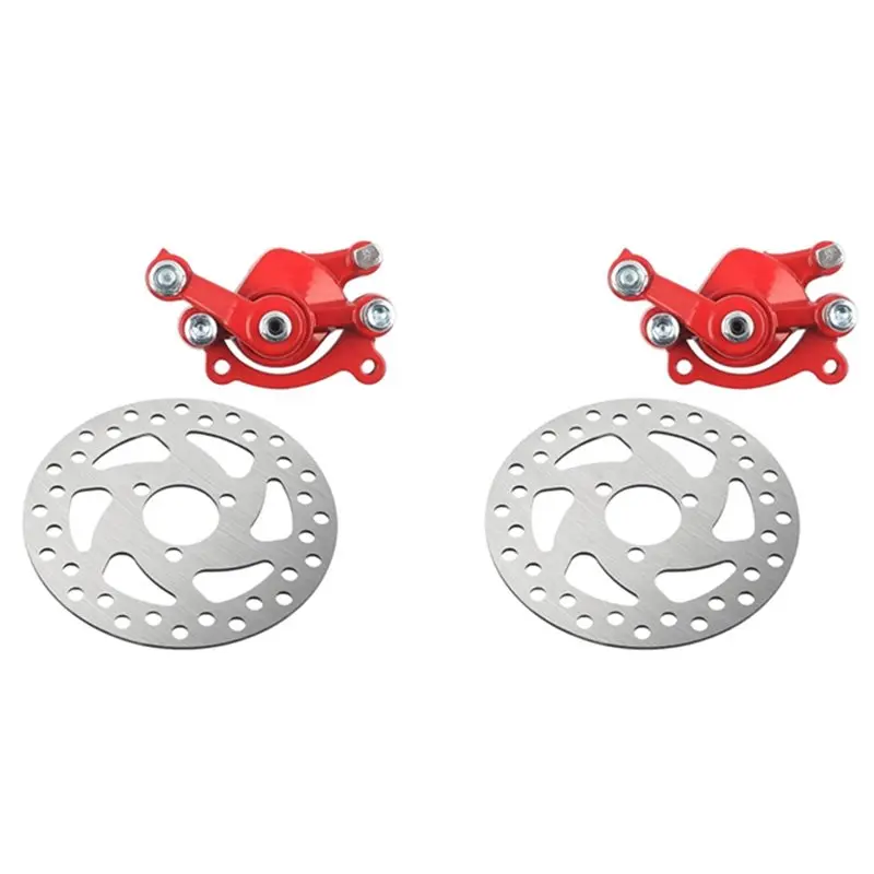 2X Go Kart Brake Kit,120Mm Disc Rotor Brake Caliper For 43 47 49Cc Electric Go Kart Scooter Mini Moto