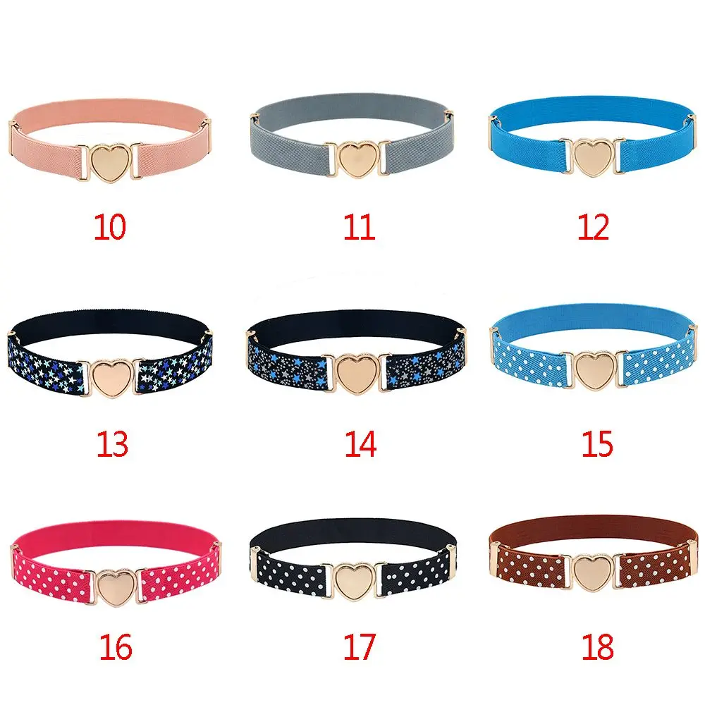 Elastischer, verstellbarer Stretch-Herzgürtel für Mädchen, elastische Gürtel, Kleider-Taillengürtel