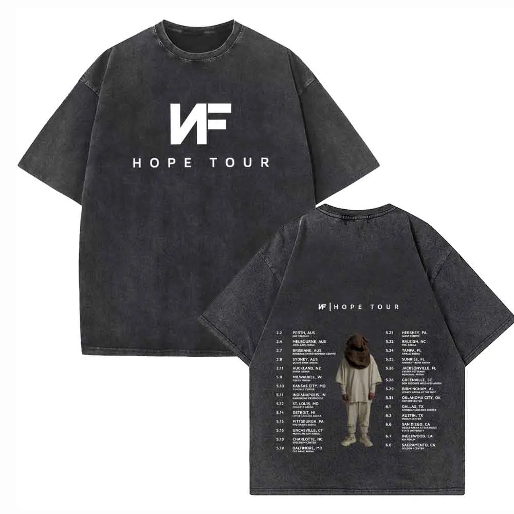 NF Hope Tour 2024 Shirts Vintage Harajuku Summer  Unisex O-Neck Short Regular  Sleeve Cotton T-Shirts