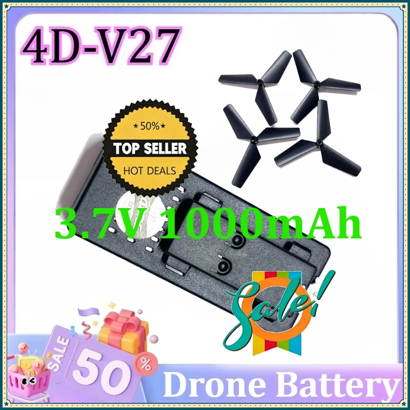 

4DRC V27 3.7V 1000mAh For Foam Glider Drone Battery Spare Part Battery New 4D-V27