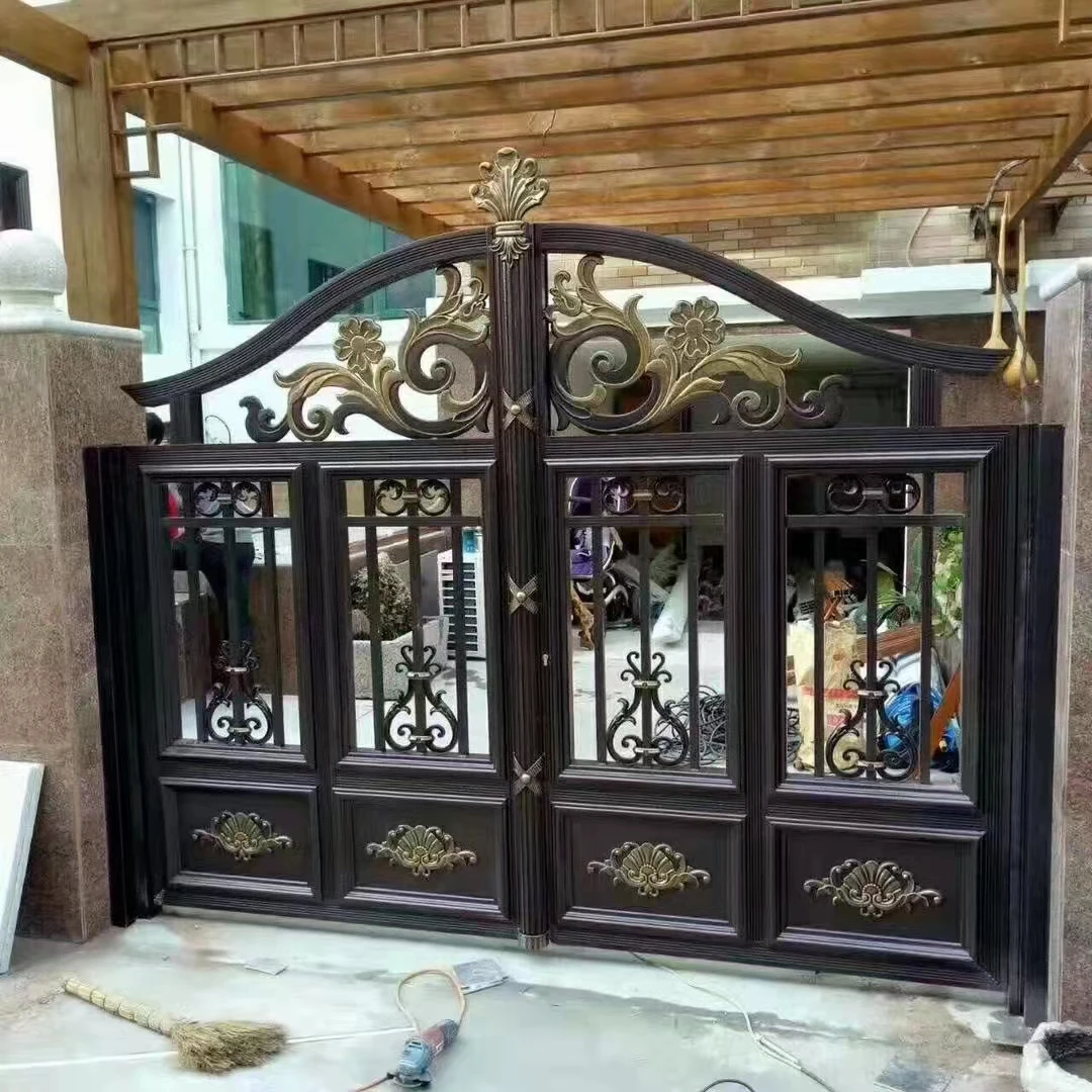 

Luxury fancy driveway wrought iron aluminum gates