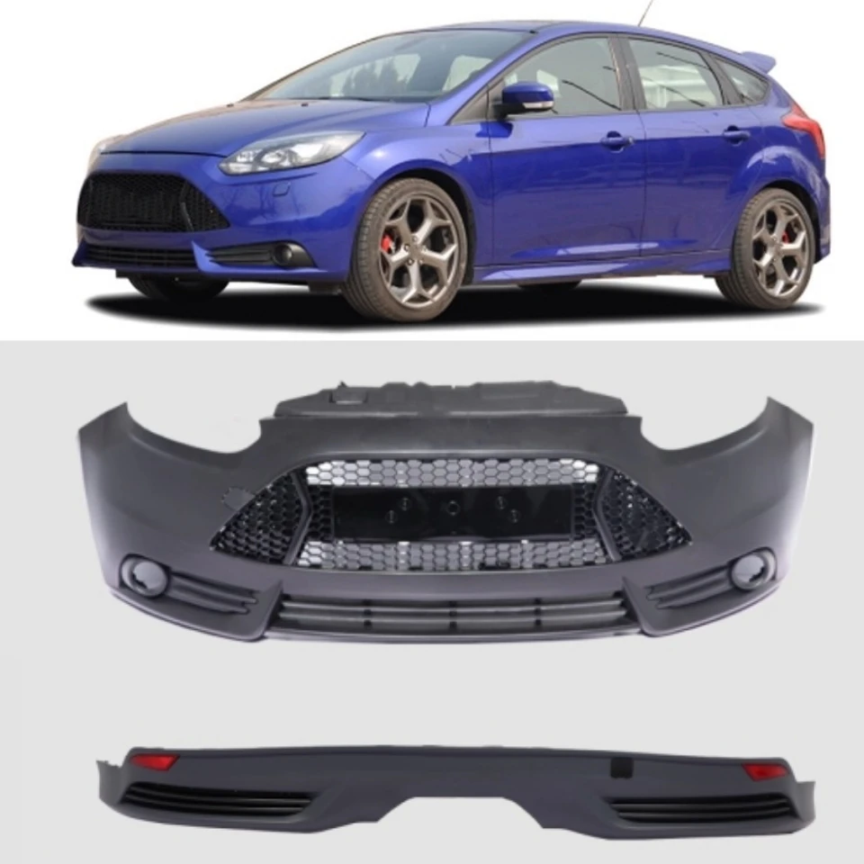 المصد الأمامي للسيارة الشفة الخلفية لفورد فوكس 2012 2013 2014 المعدلة إلى ST نمط طقم الجسم المحيطي اكسسوارات السيارات