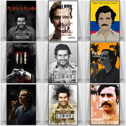 Vintage Lord Pablo Escobar Narcos Mugshot Poster Canvas Painting Colombian Drug Gangster Wall Art Picure Living Room Decoration