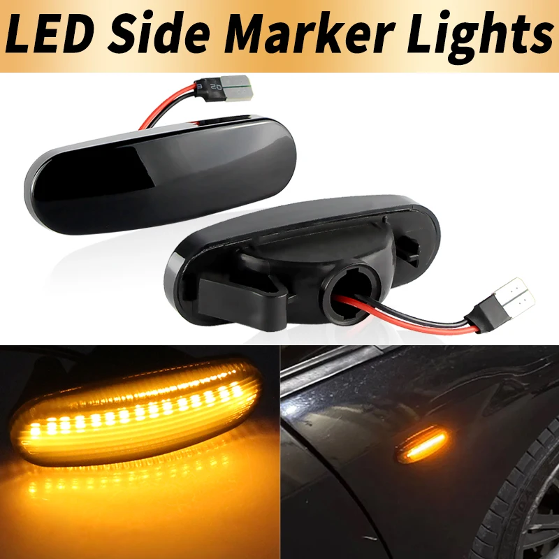 2 uds Canbus para Fiat Panda MK2 Grande Punto Doblo Fiorino Linea Idea Stilo Multi Qubo LED luces de señal de giro de posición lateral dinámica