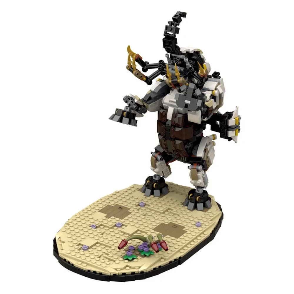 BuildMoc Horizon West Tremortusk Monster Building Blocks Zero Dawn Elephant Mecha Beast Bricks Toys For Children Birthday Gifts