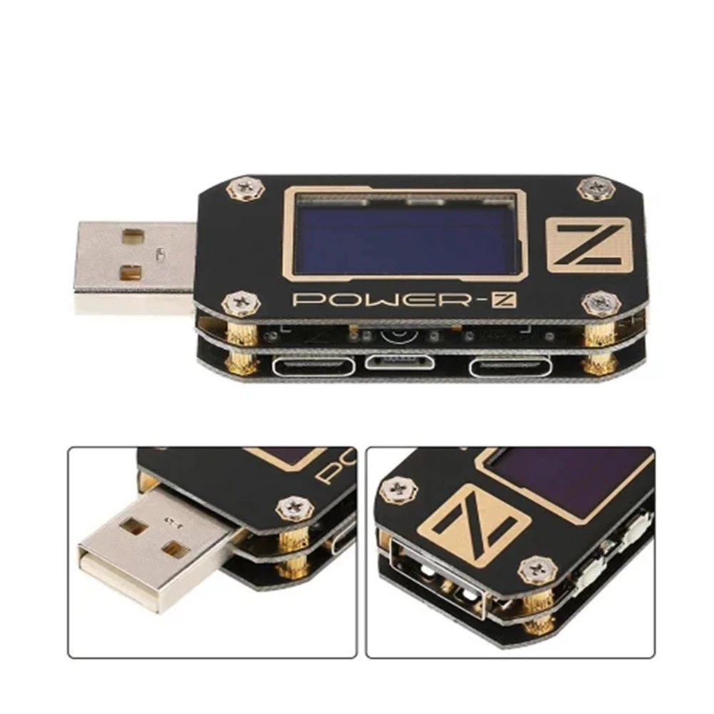 الأحدث! KM001 POWER-Z المحمولة USB PD تستر QC3.0 2.0 PD الفولتميتر الرقمي الجهد الحالي متر قوة البنك الكاشف