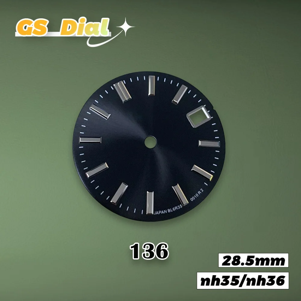 جديد 28.5 مللي متر جودة عالية GS شعار NH35 Sunray الهاتفي مناسبة لحركة NH36/4R/7S لا مضيئة ساعة تعديل الملحقات