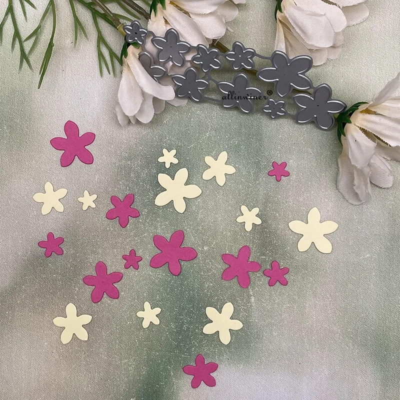 Neue 10-teilige Metall-Stanzformen mit Blumendekoration für DIY-Scrapbooking, Album, Papierkarten, dekorative Bastelarbeiten, Prägeformen
