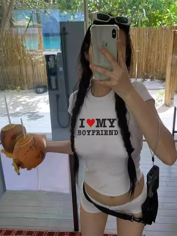 تي شيرت نسائي مطبوع عليه حروف ort Sve بتصميم حروف من البوليستر للربيع والصيف كاجوال للسيدات عصري عصري #4