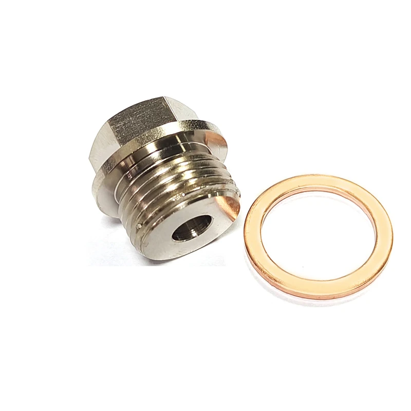 

Sensor Adapter, M18x1.5 to 1/8NPT Thread Exhaust Water Temperature Sensor NPT Coolant Temperature Sensor Fitting with Gasket