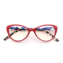 Modfans Ladies Cat Eye Blue Light Blocking Multi focus Women Reading Glasses Computer Spring Hinge Frame Glasses Reader