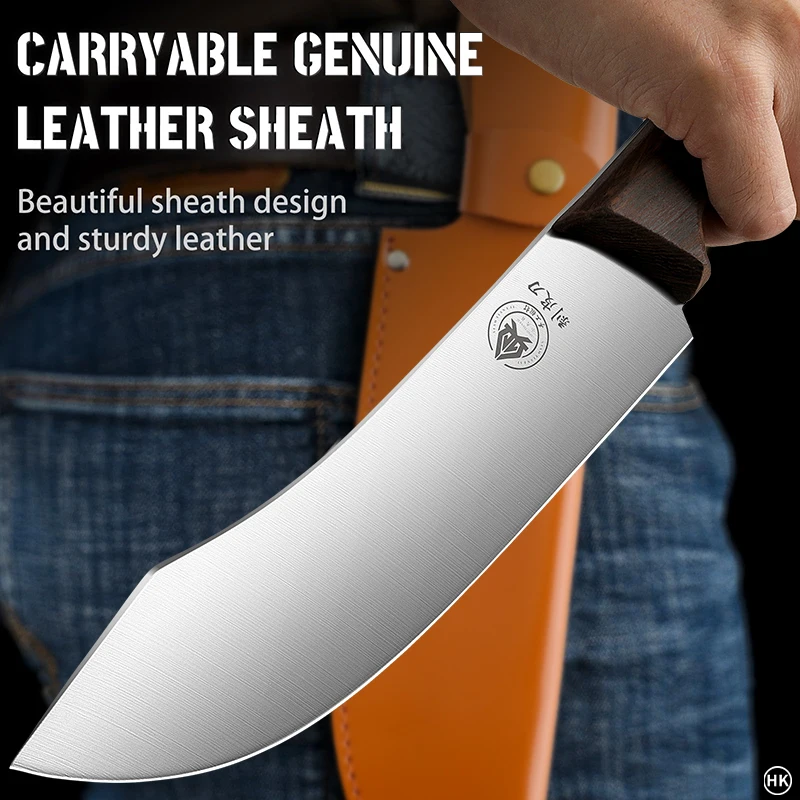 Outdoor high hardness sharp outdoor knife camping pocket knife with scabbard jungle breaking knife U9195