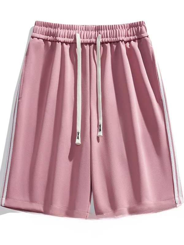 

Летние мужские спортивные шорты свободного кроя 2025 года, прямые брюки-капри, пляжная одежда, повседневные спортивные штаны JXAETE, молодежный активный стиль