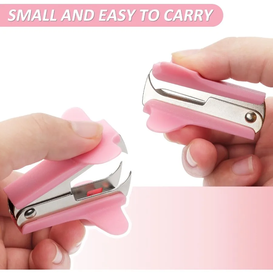 Paquete de 3 herramientas de extracción de grapas para el hogar, escuela, oficina, rosa, azul, morado