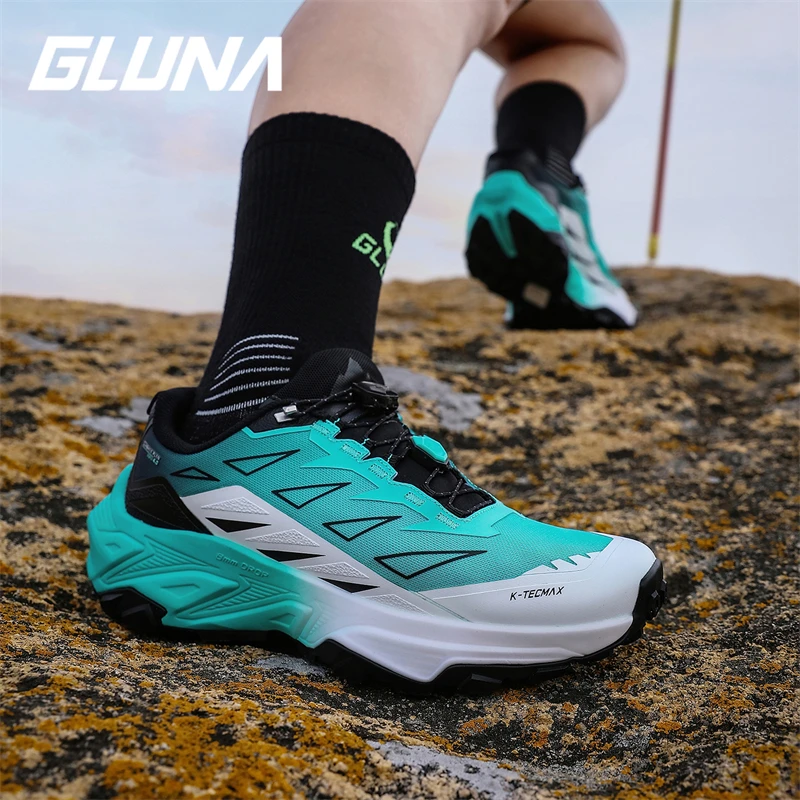 GLUNA Kirin4.0 Pro 86667 Professional Off-road Sneakers Carbon Plate Supercritical Anti-slip Shockproof Outdoor Running Shoes