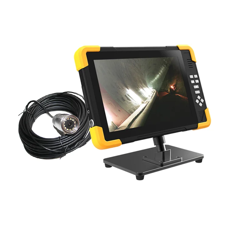 10Inch 4K Long Cable Mini Underwater Submarine Boat Inspection Camera Downhole Deep Water Well Inspection System