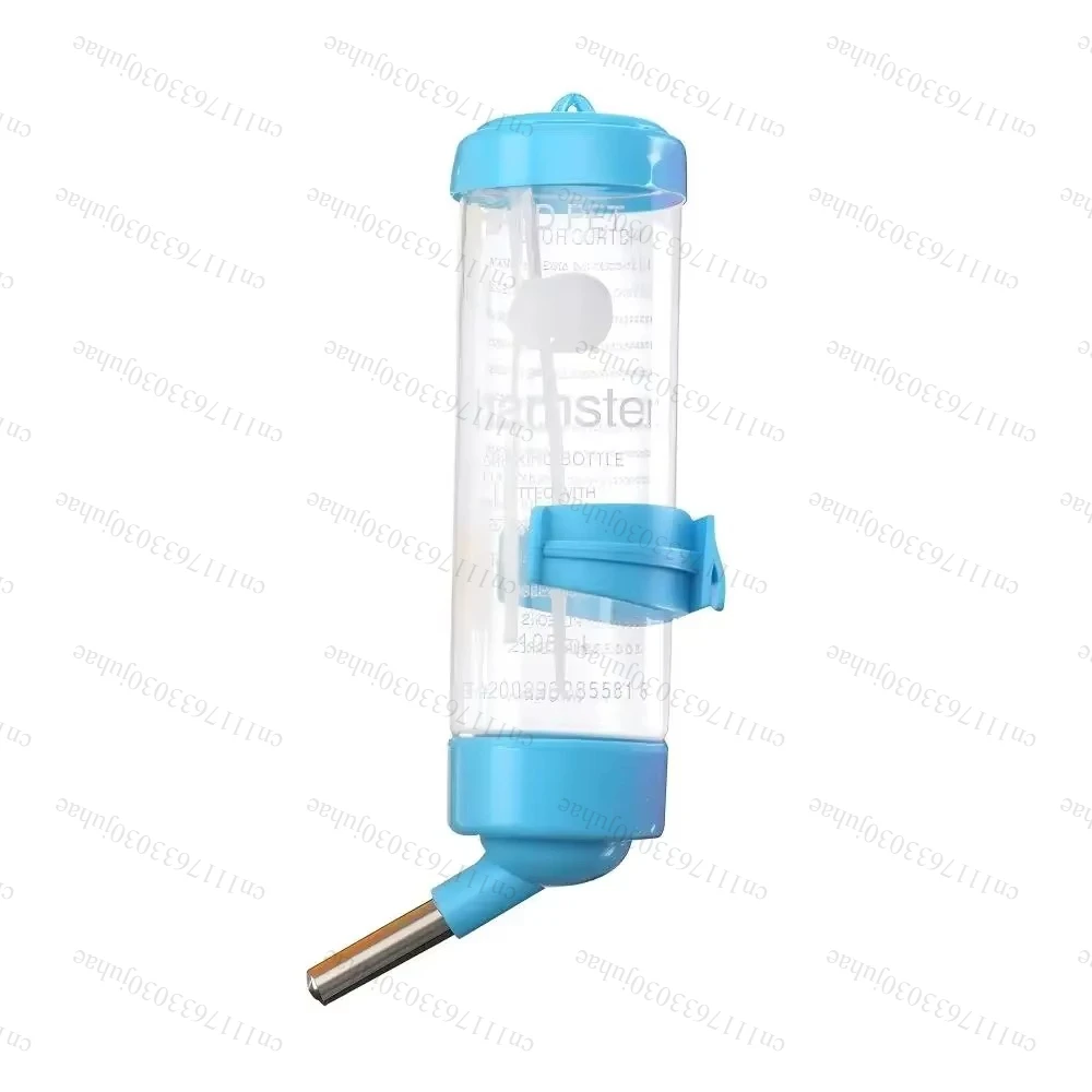 Plastic hanging water bottle, drip free small pet water dispenser, suitable for hamster and rabbit water dispensers