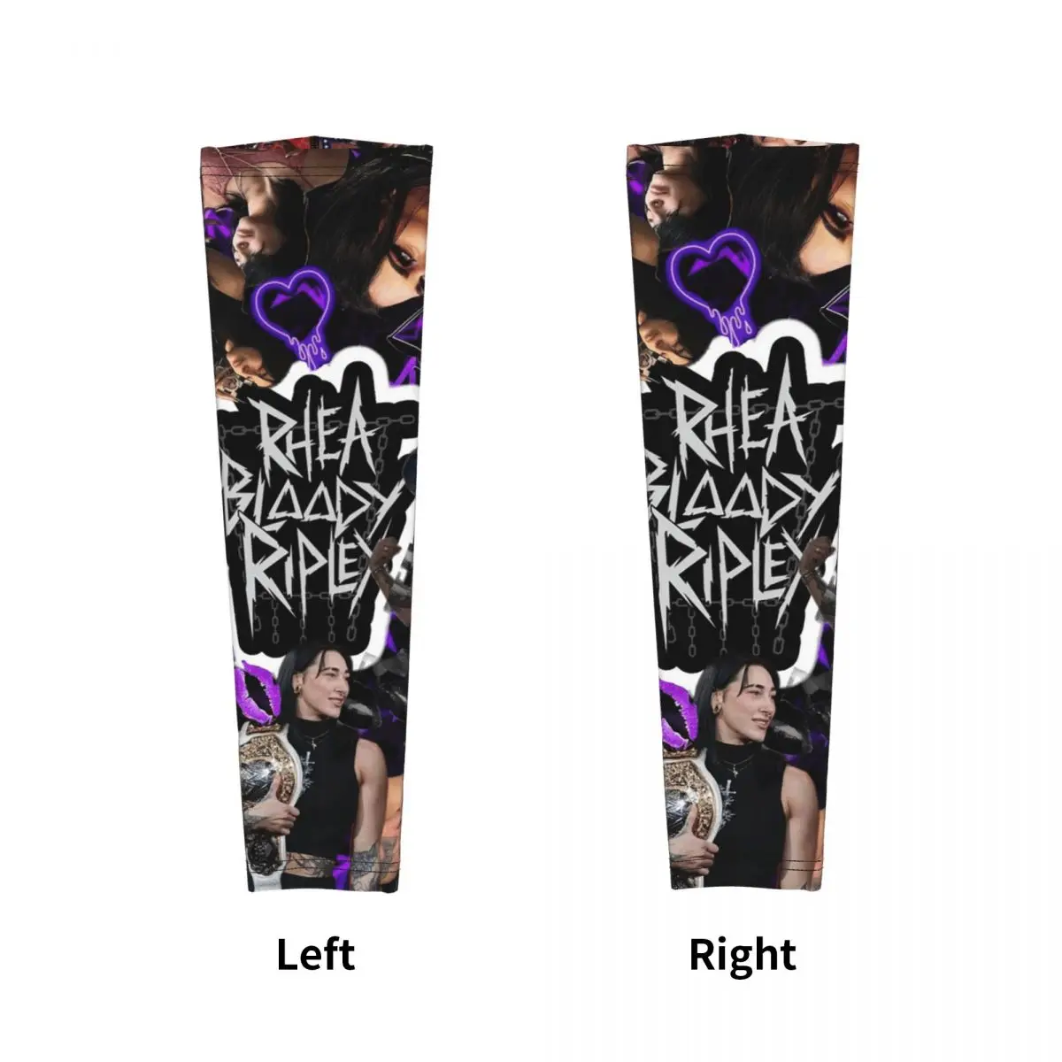 WWE Rhea Ripley Outdoor Arm Sleeves Sun UV Protection Cover Summer Cycling Tattoo Sleeves