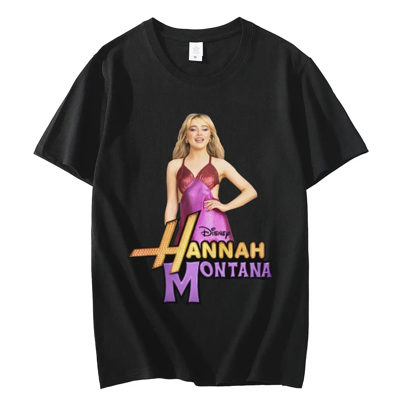 Sabrina Carpenter Hannah Montana Funny T-shirt Eras Tour Outfit Short Sleeve T-shirts Men's Women Y2K Fashion Aesthetics T Shirt