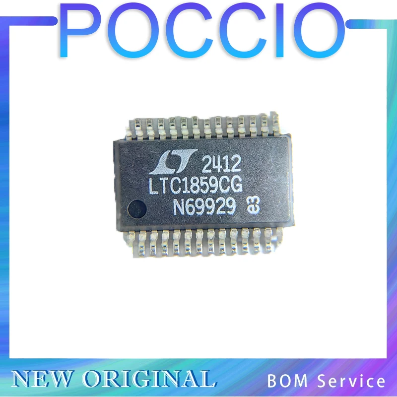 LTC1859CG LTC1859IG LTC1859 — 8-канальные, 14-разрядные, 100ksps SoftSpan АЦП преобразователи с отключением