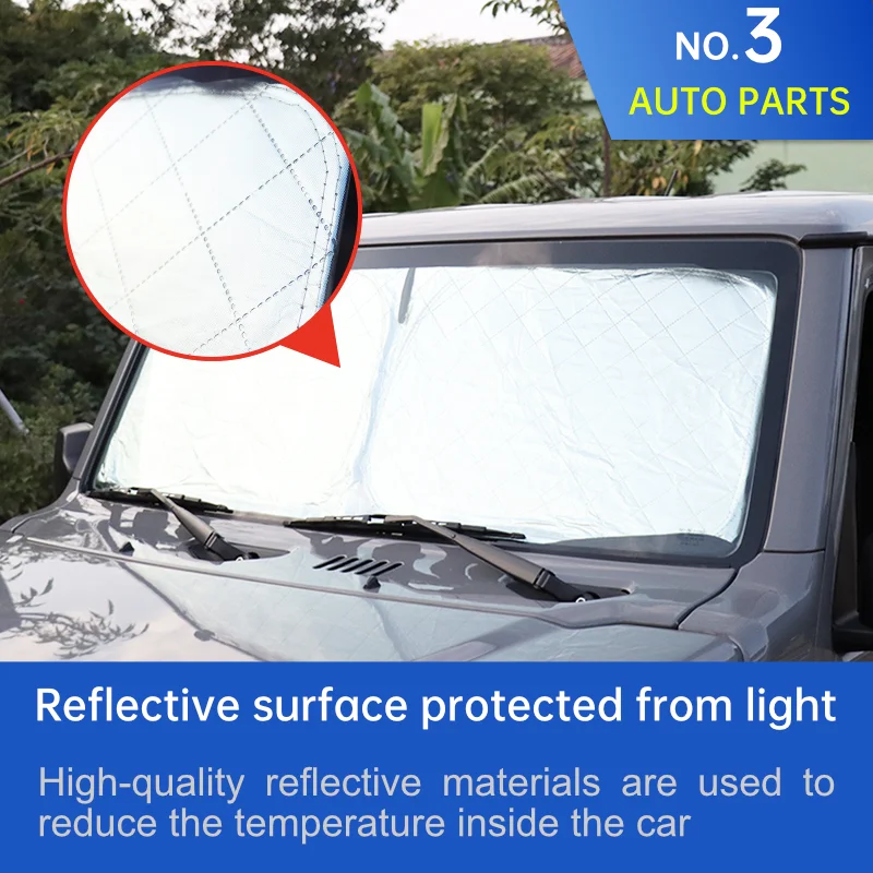 For Suzuki Jimny JB64 Sierra JB74W 2019 2022 Windshield Sunshades Car Front Windshield Sun Visor Accessories Memory ring design