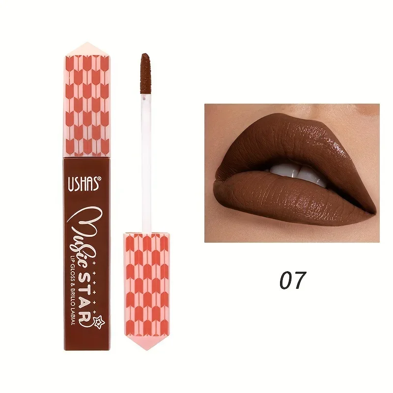 1Pc Make-Up Matte Nude Liquid Lippenstift 6 Kleuren Waterdichte, Langdurige Lipgloss Sexy Rood Roze Fluwelen Lippenstift Vrouwen Cosmetisch