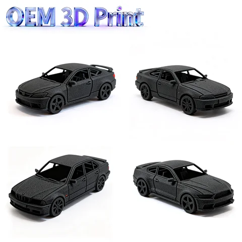 Custom Plastic 3D Printing Services Micro Car Prototyping FDM Technology STL Files Plastic Resin Metal Printing Black Parts
