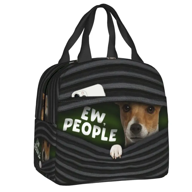 Jack Russell Terrier Ew People Insulated Lunch Bag for Women Leakproof Dog Lover Cooler Thermal Lunch Tote Beach Camping Travel