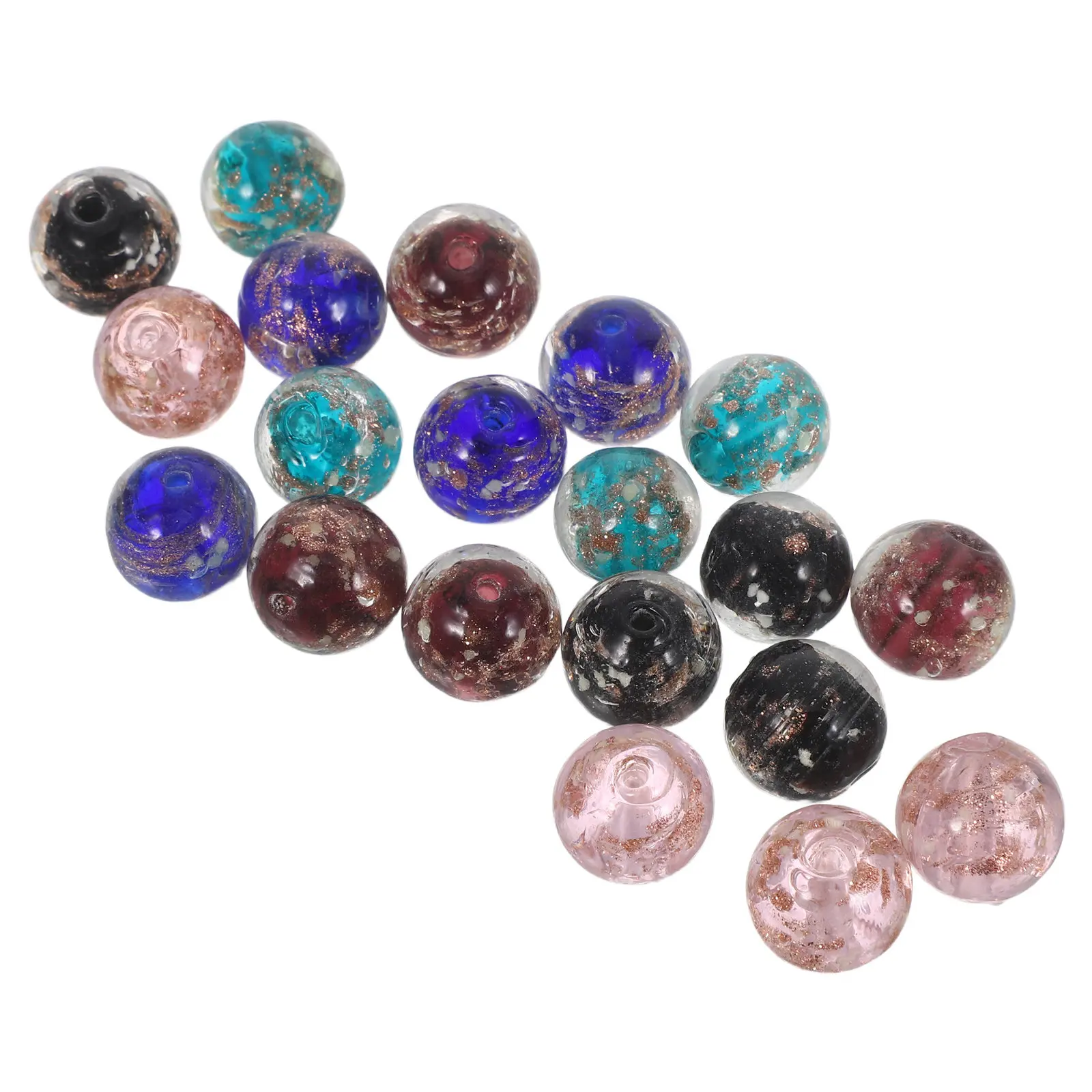

Набор из 20 шт. светящихся в темноте стеклянных бусин, смешанные цвета, 12 мм, круглые, с гладкой поверхностью, для изготовления украшений своими руками, рассыпные флуоресцентные бусины