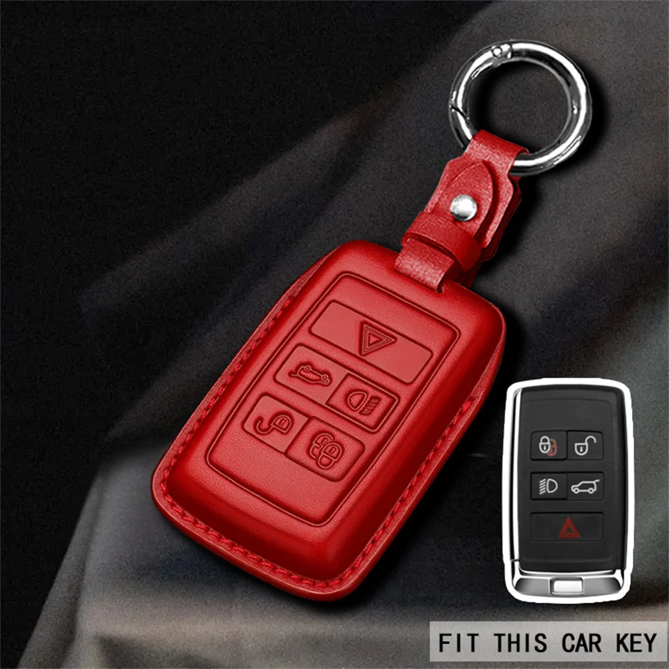 Car Key Case Holder Keychain For Land Rover Range Rover Discovery 5 Sport 2018 2019 For Jaguar XEL E-PACE 2019 Accessories