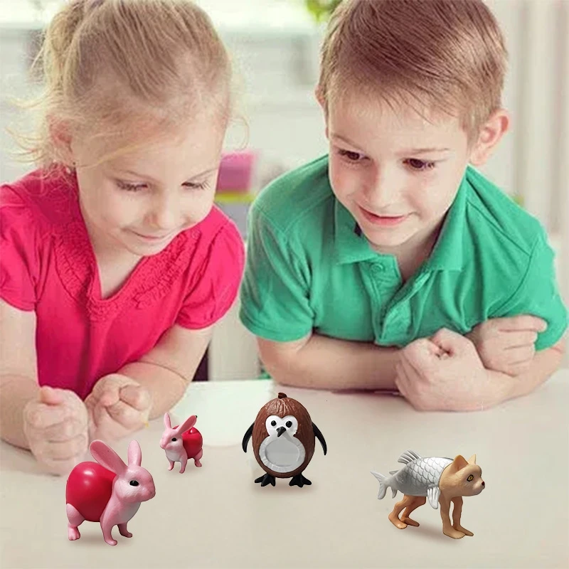 NEW 3D AI Action Figurines Cartoon Avocado Rhinoceros Apple Snail Model Desktop Collectibles Ornaments Children's Toys Gifts - Image 2