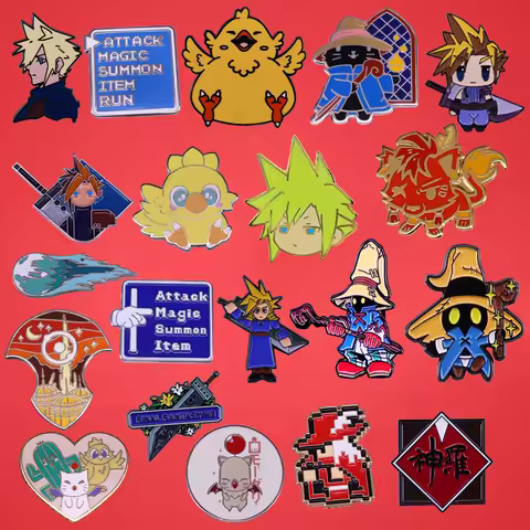 Funny Hard Enamel Pin Cartoon Cute Brooch Backpack Lapel Pins Video Game Fans Jewelry Gifts