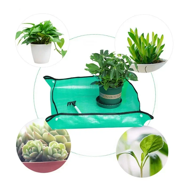 50cm/100cm Flower Pot Planting Mat Transplanting Waterproof Mats Gardening Potting Pad Foldable Garden Plant