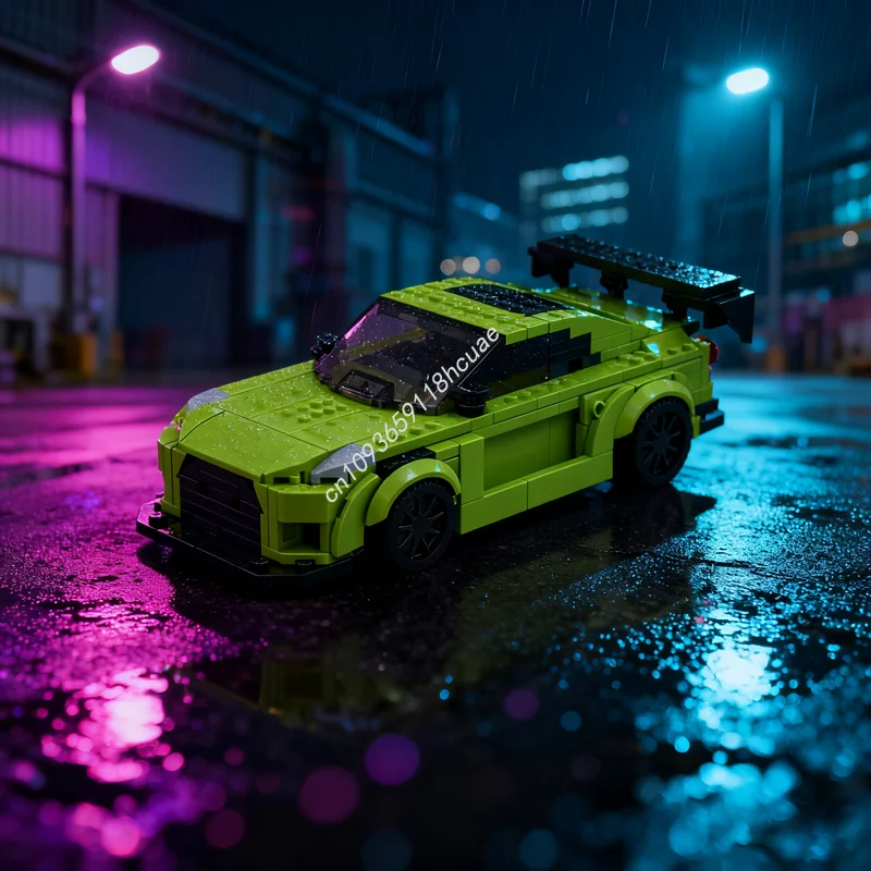 

406 шт. MOC Liberty Walk Nissan GTRs, модель на заказ, строительные блоки, рождественский подарок, архитектурные игрушки, сборка, идея «сделай сам», образование