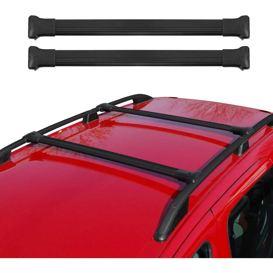 

Запираемые алюминиевые поперечины багажника на крышу для GMC Yukon 2007-2014, черные, 2 шт., поддерживает до 165 фунтов, совместимые с грузовыми переносками