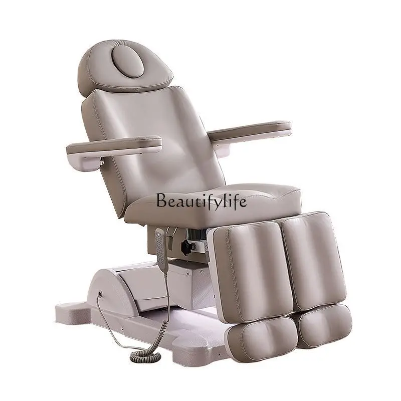 

Multifunctional electric lifting beauty bed, special rotating split-leg body embroidery chair for beauty salons