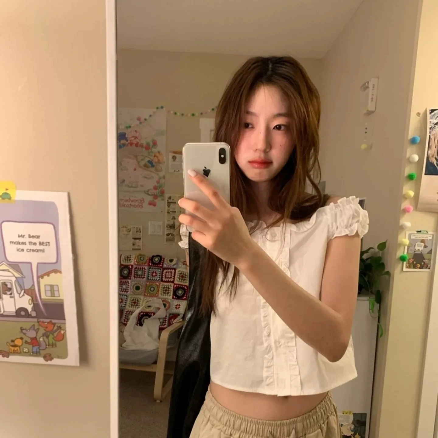 

Cute Short Style Korean Chic Fashionable Casual Top Women's Shirt Breathable Skin-friendly Summer 2026