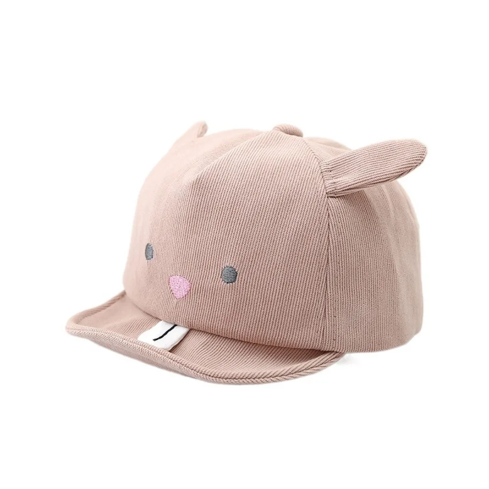 

Cute Animal Baby Baseball Hat Solid Color Adjustable Cartoon Infant Peaked Cap Breathable Soft Brim Kids Sun Hats Spring